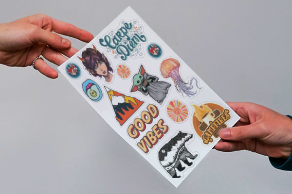 Design wicked personalized sticker pages